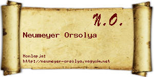 Neumeyer Orsolya névjegykártya